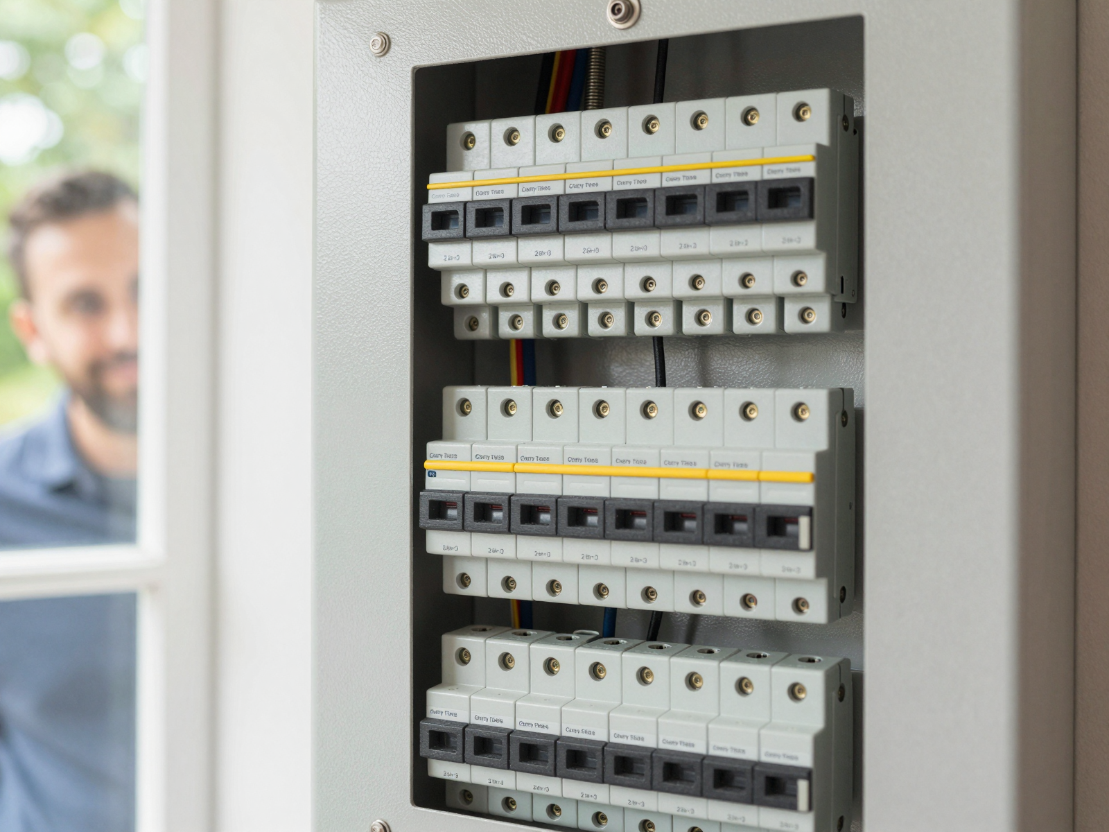 Completed residential circuit breaker panel installation